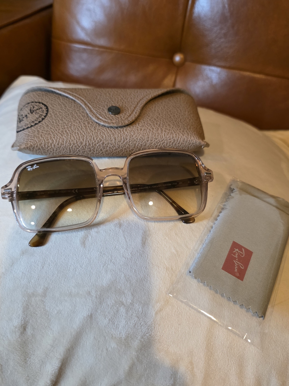 Ray-Ban RB1973 Square II Brown Gradient Sunglasses  Frame  53-20-140 with case